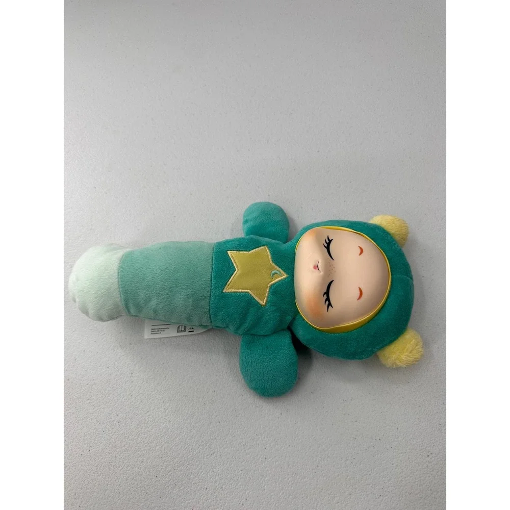 Playskool Gloworm Plush Stuffed Animal Teal Green Sleep Toy 11 Inch Kids Nursery